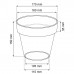 Prosperplast CUBE SHINE virágcserép 17x15cm zöld DCUB170S