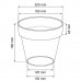 PROSPERPLAST CUBE SHINE virágcserép, 3,5L, fehér DCUB200S-S449