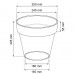 Prosperplast CUBE virágcserép 25x22,1cm antracit DCUB250