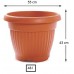 PROSPERPLAST TERRA virágcserép, 48L, grafit DCE55-S433