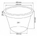 PROSPERPLAST SUNNY virágcserép, 28L, terrakotta DBSU46-R736