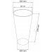 Prosperplast TUBUS SLIM BETON Effect virágcserép, 30cm, 27l, terrakotta DTUS300E