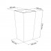 PROSPERPLAST URBI SQUARE virágcserép, 5/11,4L, antracit DURS200-S433