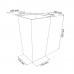 Prosperplast RATO SQUARE SET rattan betétes kaspó, 8/16,3l antracit DRTS225S