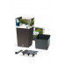Prosperplast RATO SQUARE SET rattan betétes kaspó, 8/16,3l antracit DRTS225S