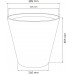 PROSPERPLAST MATUBA virágcserép, 26L, fehér DBMA400-S449