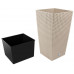 PROSPERPLAST RATO SQUARE virágcserép 22cm, 16,3l, mocca DRTS225-7529U