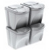 Prosperplast SORTIBOX kosár hulladék szegregálásához 4x25l, fehér IKWB25S4