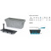 PROSPERPLAST CUBE CASE BETON virágláda, 587 x 264 x 236 mm, szürke DCUC600B-422U