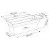PROSPERPLAST CUBE CASE BETON virágláda, 587 x 264 x 236 mm, szürke DCUC600B-422U
