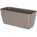 PROSPERPLAST RATOLLA P virágláda alátéttel, 49,2 x 17,2 x 17,4 cm, mokka DRL500P-7529U