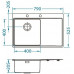 ALVEUS PURE 40 rozsdamentes mosogató, 790 x 525 mm, balos 1103610