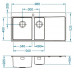 ALVEUS PURE 60 rozsdamentes mosogató, 980 x 525 mm, jobbos 1103655