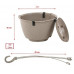 PROSPERPLAST RATOLLA ROUND W függő virágcserép, 4,85L, fehér DRLW240-S449