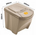 Prosperplast SORTIBOX ECO WOOD kosár hulladék szegregálásához, 4x25l, antracit IKWB25S4W