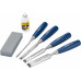 Stanley 0-16-130 Favéső készlet, 4 db (6, 12, 18, 25 mm + olaj és élezőkő)