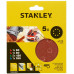Stanley STA32047-XJ Csiszolópapír készlet, 125 mm, P60, P80, 2x P120, P180, 5 db