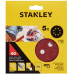 Stanley STA32177-XJ Csiszolópapír készlet, 125 mm, P40, 5 db