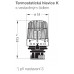 HEIMEIER K termosztátfej beépített érzékelővel, 6-28°C, M30x1,5, fekete 6000-00.507