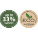 Prosperplast UNIQUBO ECO Wood univerzális kosár 44,7cm, 55l, naturo IKUB55TW