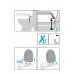 NOVASERVIS dió WC ülőke fém zsanérokkal, fahatású MDF WC/ORECHLYRA