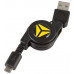YENKEE YCU 100R BK feltekerhető USB A / B micro kábel 45010452