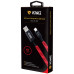 YENKEE YCU 341 kábel USB A 2.0 / USB C 1m red LED 35053492