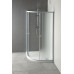 AQUALINE ARLEN íves zuhanykabin, fehér, BRICK üveg króm YR900